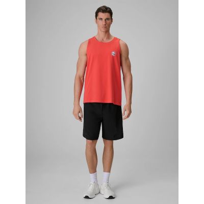 3. Ärmelloses Herren-T-Shirt mit Aufdruck, reguläre Passform, 4F 4FRSS26TSLEM366-10S