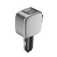 2. Cuktech CC903P 100W Kfz-Ladegerät mit Display und 70 cm langem, einziehbarem USB-C-Kabel – Grau