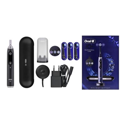 21. Oral-B iO9 Schwarze elektrische Zahnbürste + 2 Bürstenköpfe