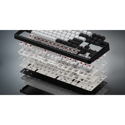 19. HATOR Rockfall 3 TKL Kabellose Tastatur Universal USB + RF + Bluetooth QWERTZ Englisch Weiß