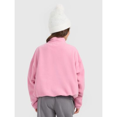 4. 4F Warmer Oversize-Fleecepullover mit Stehkragen für Mädchen 4F 4FJRAW25TFLEF441-54S