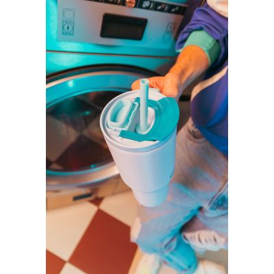 7. Kambukka Rio Thermobecher 950ml Frosty Coconut mit Teleskopstrohhalm