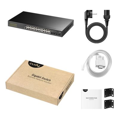 8. Cudy GS2024S2 Netzwerk-Links Managed L2/L3 Gigabit Ethernet (10/100/1000) 1HE Schwarz