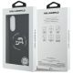 8. Karl Lagerfeld Silikonhülle „Nauble Heads And Circle MagSafe“ für Samsung Galaxy S25 Edge – Schwarz