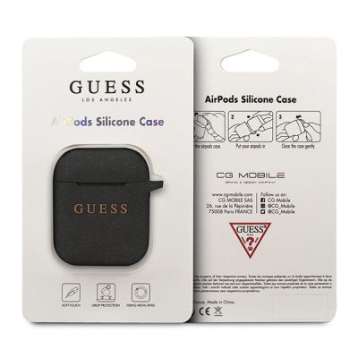 2. Guess Silikonhülle für AirPods 1/2 – Schwarz