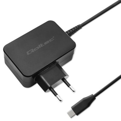 11. QOLTEC GaN-Ladegerät POWER PRO | 1x USB-C | 65 W | 5–20 V | 3–3,25 A | SCHWARZ
