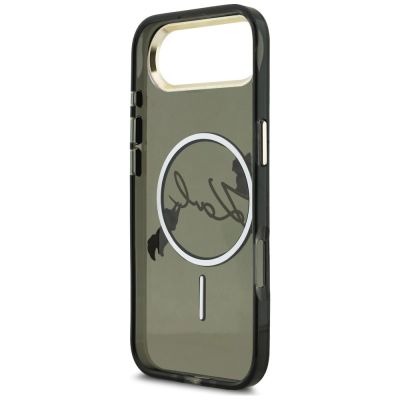 8. Karl Lagerfeld IML Choupettes Karl Script Logo MagSafe iPhone Air Hülle - Schwarz