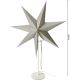 4. Dekorativer Stern mit LED-Beleuchtung, Höhe: 65 cm, Silber