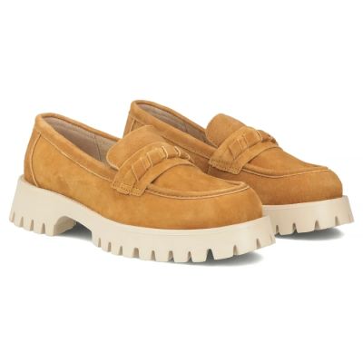 4. Damen-Brogues aus Wildleder, Kamel, Filippo DP7554