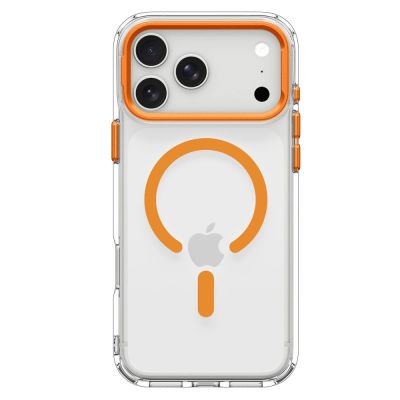 3. Spigen Ultra Hybrid Optik S MagSafe Hülle für iPhone 18 Pro Max / 17 Pro Max – Transparentes Orange