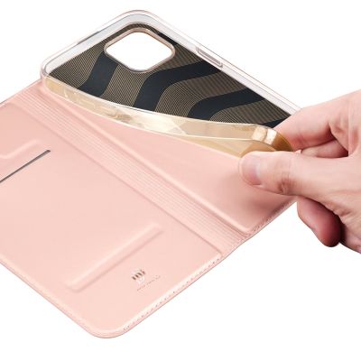 7. Dux Ducis Skin Pro Wallet Case für iPhone 15 Plus – Rosa