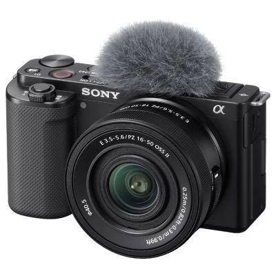 3. Sony ZV-E10 + E PZ 16-50mm F3.5-5.6 OSS II spiegellose Kamera, 24,2 MP CMOS, 6000 x 4000 px, Schwarz