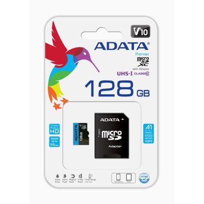 7. Speicherkarte mit Adapter ADATA Premier AUSDX128GUICL10A1-RA1 (128 GB; Class 10; + Adapter)