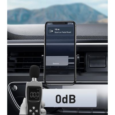 17. Baseus Autotelefonhalter für Lüftungsschlitz schwarz (SUGP-01)