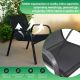 8. Klassisches Gartenmöbelset aus Textil aus dem Schwarzwald, zwei Stühle + schwarzer Tisch
