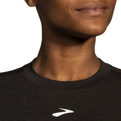 2. High Point Kurzarm-Lauf-T-Shirt für Damen, Schwarz