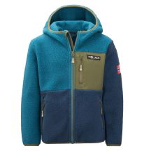 Kinder-Fleecejacke Trollkids Kids Aurlandsfjord Jacket mit Kapuze, blau/dunkelblau (466-104)