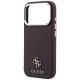 6. Guess Saffiano Small 4G & Classic Logo MagSafe Hülle für iPhone 18 Pro / 17 Pro - Burgunderrot