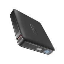 SBS HD 10W 5000mAh USB-C Powerbank mit LCD-Display – Schwarz