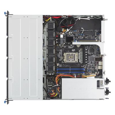 ASUS Rack 1U RS300-E12-RS4/350W Intel C262 LGA1700 95W 4xDDR5 4400/4000/3600 4x3,5"/2,5" 4xSATA/SAS/NVMe 2x Intel I210AT 1x Management-Port, 1+1 450W 80 PLUS Platinum