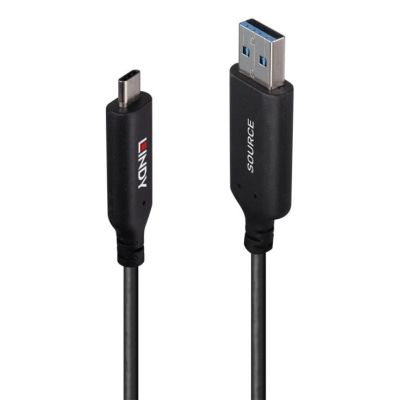 6. 10 m Lindy USB 3.2 Gen 1 Typ-A auf Typ-C Hybridkabel