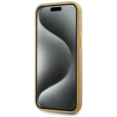 5. Karl Lagerfeld Wrinkled Metal Signature iPhone 15 Hülle - Gold