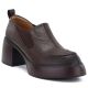 Braune Damen-Lederschuhe mit hohem Absatz D&A S.Barski CR62-3525