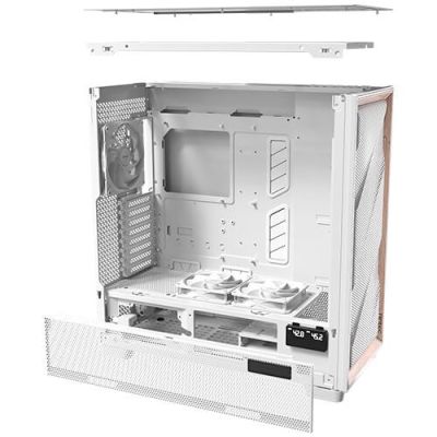 9. Antec Flux Pro Full-Tower E-ATX PC-Gehäuse, gehärtetes Glas – Weiß