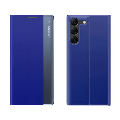Neues Sleep View Case für Samsung S24+ mit Klappe – blau