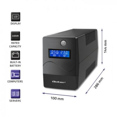 11. QOLTEC USV 450 VA | 240 W | LCD | USB | RJ45