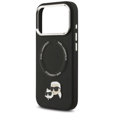 6. Karl Lagerfeld Karl & Choupette Pins MagSafe Hülle für iPhone 17 Pro - Schwarz