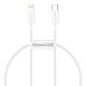 Baseus Superior Series 20W USB-C - Lightning PD Kabel 0,25m - Weiß