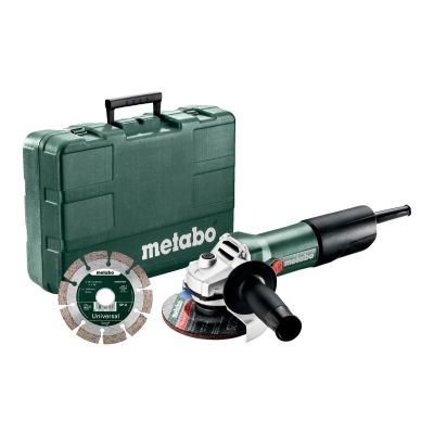 METABO Winkelschleifer 125 W 850-125 Set + Diamantscheibe Koffer