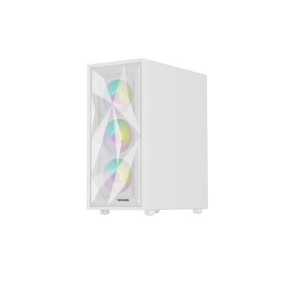 9. GENESIS DIAXID 605 ARGB MIDI-TOWER-GEHÄUSE MIT FENSTER, USB-C, WEISS