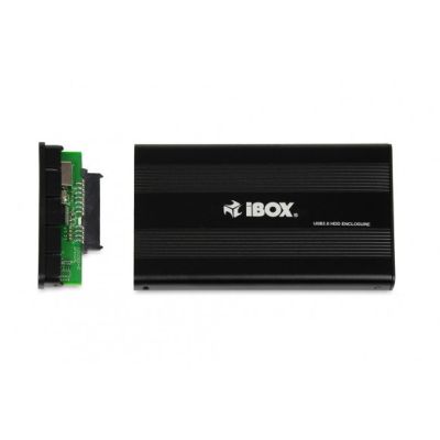 3. IBOX HD-01 Externes 2,5" USB 2.0 IEU2F01 Gehäuse (2,5"; USB 2.0; Aluminium; schwarz)