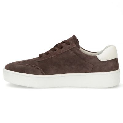 3. Damen-Sneaker aus Leder mit brauner Plateausohle, Modell Filippo DP7533