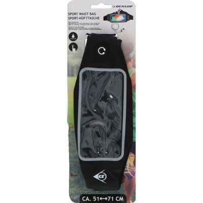 2. DUNLOP SCHWARZE WASSERDICHTE SPORT-HÜFTTASCHE ZUM LAUFEND MIT HANDYFENSTER