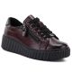 Damen-Plateauschuhe aus Lackleder in Burgunderrot, Vinceza 133134