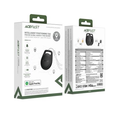 7. Acefast S2 Bluetooth-Locator, kompatibel mit Apple „Wo ist?“ – Schwarz