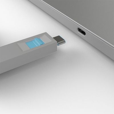 4. Lindy 40465 Port Blocker Port Blocker + USB Typ-C Dongle Blau Acrylnitril Butadien Styrol (ABS) 1 Stück.