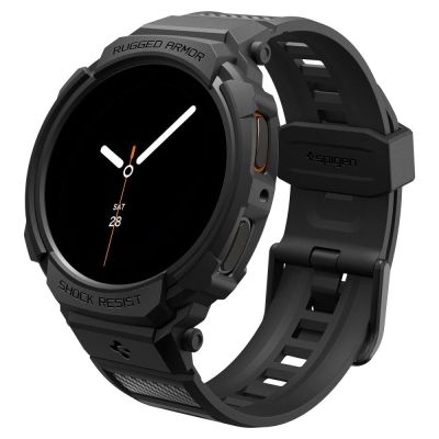 Spigen Rugged Armor Pro Armband für Samsung Galaxy Watch 8 44 mm – Mattschwarz