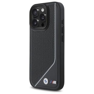 2. BMW M Perforated Twisted Line MagSafe Hülle für iPhone 16 Pro – Schwarz