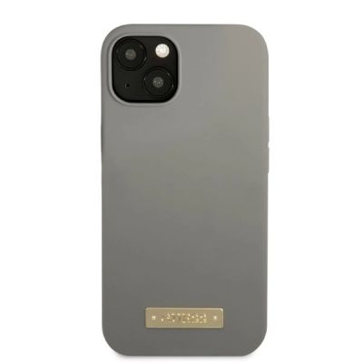 3. Guess GUHMP13SSPLG iPhone 13 mini 5,4" grau/graue Hartschale Silikon-Logoplatte MagSafe