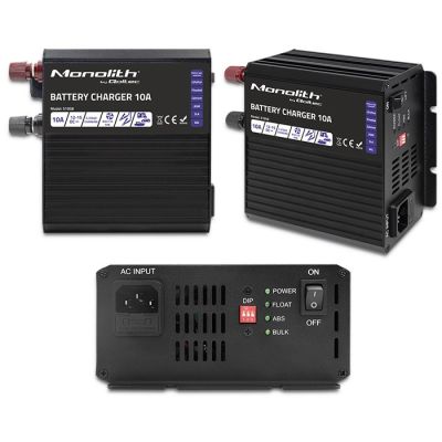 8. QOLTEC Ladegerät für Monolith LiFePO4-, AGM-, Gel- und SLA-Batterien | 10 A | 12 V