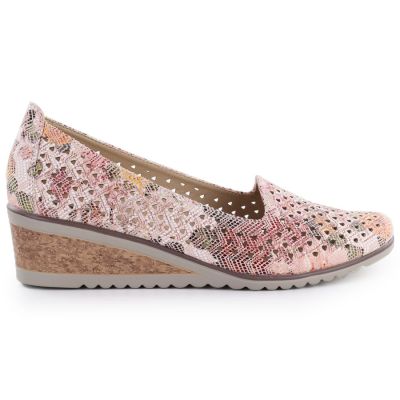 2. Damen-Keilschuhe mit Lochmuster, mehrfarbig, Potocki SZ12306