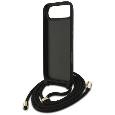 6. Guess 4G Big Logo Cord Strap Crossbody Case für iPhone Air - Schwarz