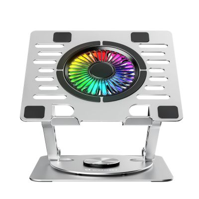 6. Wozinsky WDCX-X16-AS CoolBase RGB 360°-Kühlständer für Laptop und Tablet – Silber