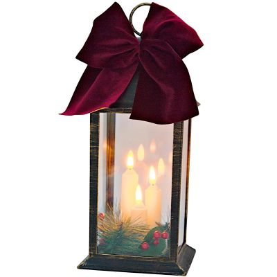 LED-Adventslaterne, 30 cm, 3 Kerzen