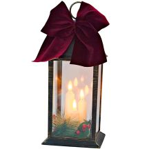 LED-Adventslaterne, 30 cm, 3 Kerzen