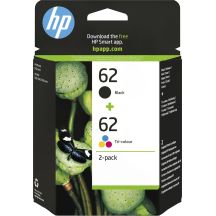 HP Tintenpatronen-Set HP 62, HP62=N9J71AE, inklusive Schwarz und Farbe, C2P204A+C2P206AE